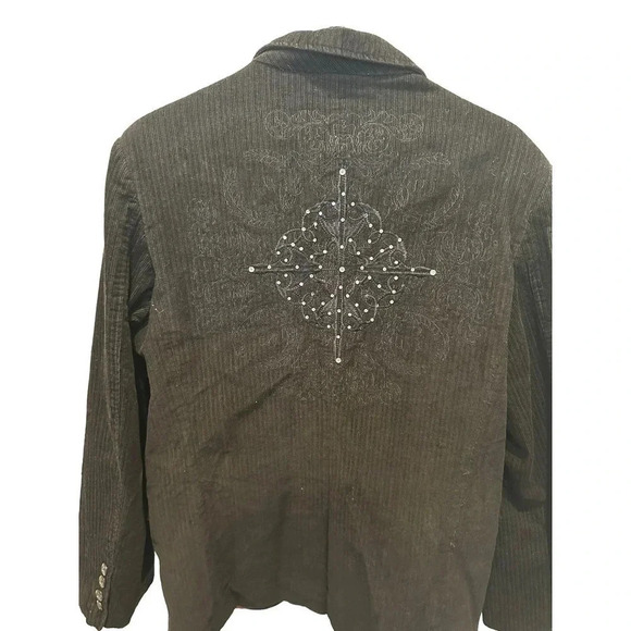 FRANKY MAX 90’s VTG  Black Two Corduroy Blazer Size Medium - Picture 7 of 7